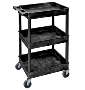 Kunststoffwagen  Polyethylen  Traglast (max.): 150 kg Schwarz   SESTC111-B