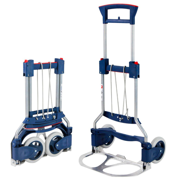 4260285074929 - Sackkarre RuXXac-cart Business bis 125 kg elastisches Spannband Bockrollen Aluminium Stahlrohr Kunststoff blau-rot-silber
