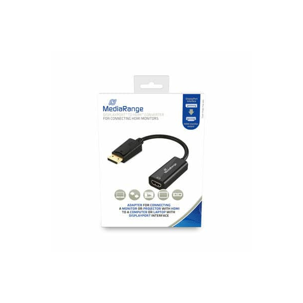 4260459615774 - Verbindungskabel DisplayPortHDMI 15cm 4260459615774 MEDIARANGE 4260459615774 - Verbindungskabel DisplayPortHDMI 15cm 4260459615774 MEDIARANGE