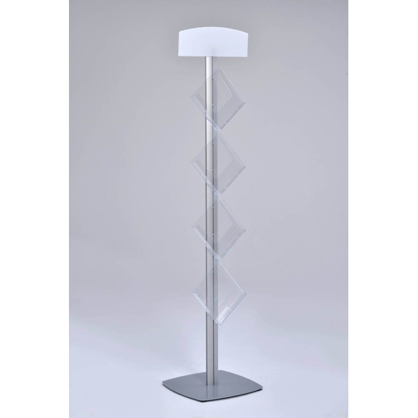 4260577743847 - update displays Prospektständer silber DIN A4 4 Fächer 4260577743847 - update displays Prospektständer silber DIN A4 4 Fächer