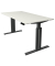 Sitz-Steh-Schreibtisch Move 3 elegant, elektrisch höhenverstellbar, 72-120cm (H), 160x80cm (BxT), rechteckig, weiß / anthrazit