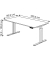 Sitz-Steh-Schreibtisch Move 3 elegant, elektrisch höhenverstellbar, 72-120cm (H), 160x80cm (BxT), rechteckig, weiß / anthrazit