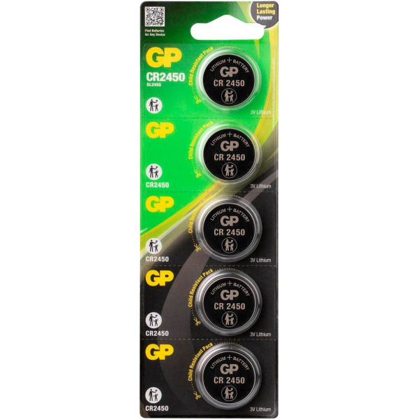 4891199063954 - GPCR2450STD954C5 Knopfzelle cr 2450 Lithium 3 v 5 St - Gp Batteries 4891199063954 - GPCR2450STD954C5 Knopfzelle cr 2450 Lithium 3 v 5 St - Gp Batteries