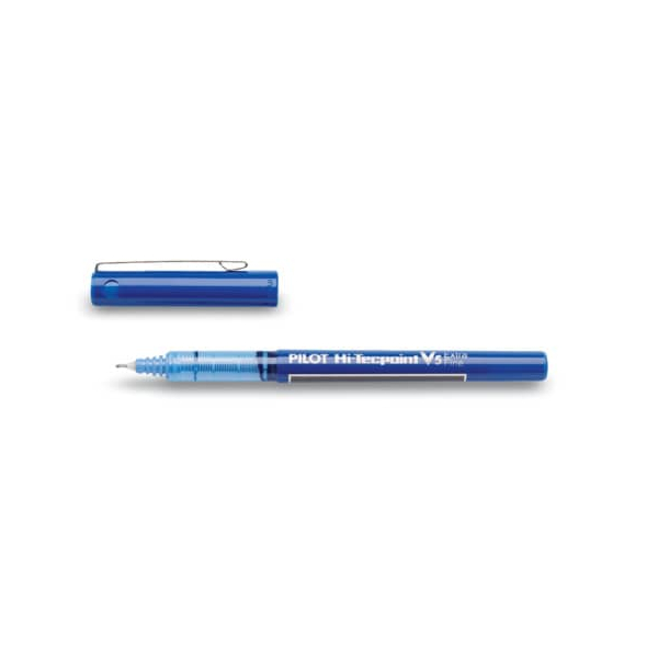 12 Stück Pilot Tintenroller Hi-Tecpoint V5 blau 0,25 mm mit Kappe 4902505085703 Pilot