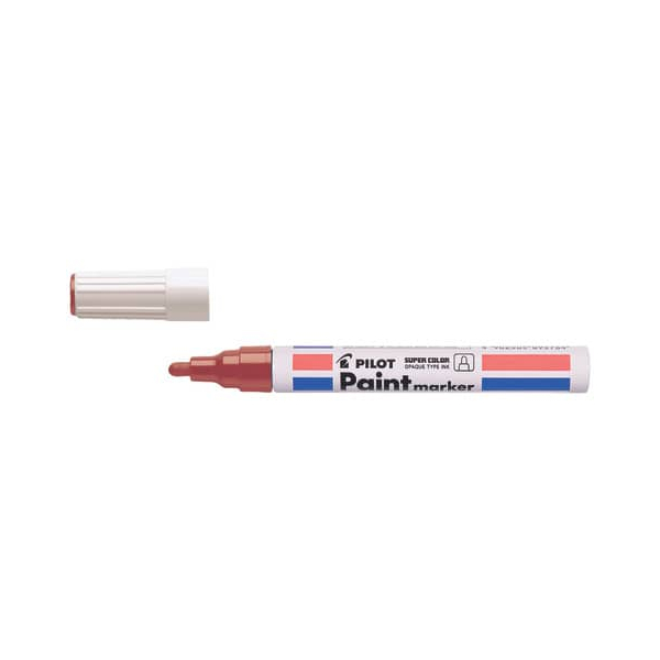 12 Stück Pilot Lackmarker SUPER COLOR, SC-PM-R, Stift, rot, 2mm Rundspitze 4902505095771 Pilot