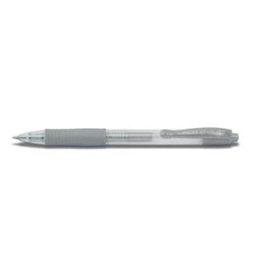 Gelschreiber G2-7 Metallic, 2605054, transparent silber (Schreibfarbe: silber/transparent), 0,4mm, Druckmechanik, nachf&uuml;llbar