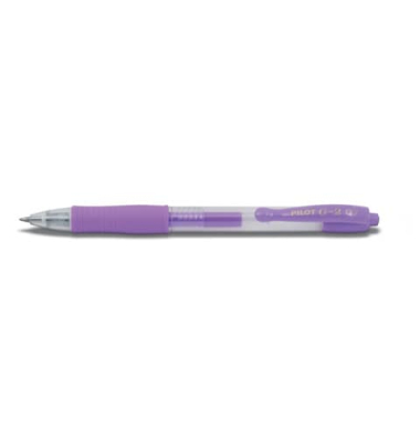 Gelschreiber G2-7 Pastell, 2605068, transparent pastellviolett (Schreibfarbe: pastellviolett/transparent), 0,4mm, Druckmechanik,