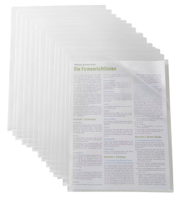 Sichthüllen 1105, A4, transparentoben & seitlich offen, 