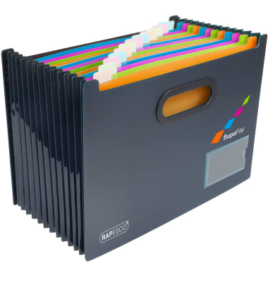 Fächermappe Supafile 13 Fächer schwarz