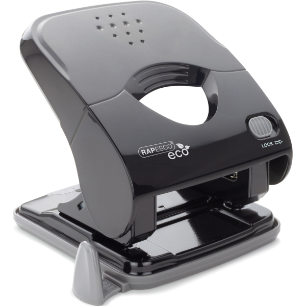 5018505016384 - Bürolocher ECO X5-30ps 1523 schwarz bis 3mm 30 Blatt mit Anschlagschiene 5018505016384 Rapesco