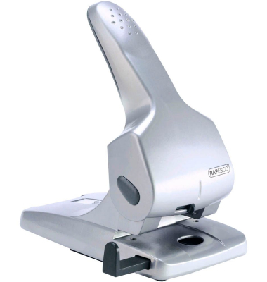 Registraturlocher Zero-65 silber bis 6,5mm 65 Blatt mit Anschlagschiene