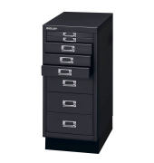 Schubladenschrank MultiDrawer™ 29er Serie L298S833, Stahl, 8 Schubladen (Vollauszug), A4, 27,8 x 67 x 38 cm, mit Sockel, schwa