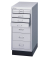 Schubladenschrank MultiDrawer™ 29er Serie L298S855, Stahl, 8 Schubladen (Vollauszug), A4, 27,8 x 67 x 38 cm, mit Sockel, silbe