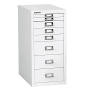 Schubladenschrank MultiDrawer™ 29er Serie L298696, Stahl, 8 Schubladen (Vollauszug), A4, 27,8 x 59 x 38 cm, weiß
