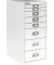 Schubladenschrank MultiDrawer™ 29er Serie L298696, Stahl, 8 Schubladen (Vollauszug), A4, 27,8 x 59 x 38 cm, weiß