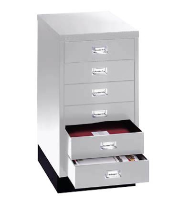 Schubladenschrank MultiDrawer™ 29er Serie L29A36S855, Stahl, 6 Schubladen (Vollauszug), A3, 34,9 x 67 x 43,3 cm, mit Sockel, s