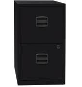 H&auml;ngeregistraturschrank PFA2-633 PFA 2, schwarz, 2 Schubladen, 1-bahnig