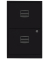 H&auml;ngeregistraturschrank PFA2-633 PFA 2, schwarz, 2 Schubladen, 1-bahnig