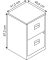 H&auml;ngeregistraturschrank PFA2505 PFA 2, oxfordblau, 2 Schubladen, 1-bahnig