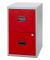 H&auml;ngeregistraturschrank PFA2506 PFA 2, lichtgrau/kardinalrot, 2 Schubladen, 1-bahnig