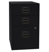 Standcontainer schwarz 2 Schubladen/1 Hängeregistratur