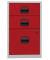 H&auml;ngeregistraturschrank PFA3506 Home File, lichtgrau/kardinalrot, 2 Schubladen, 1 H&auml;ngeregistraturschublade, 1-bahnig