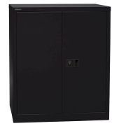 Aktenschrank Universal E402A01433, Stahl abschließbar, 2 OH, 91,4 x 100 x 40 cm, schwarz
