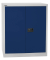 Aktenschrank Universal E402A01505, Stahl abschließbar, 2 OH, 91,4 x 100 x 40 cm, blau/lichtgrau