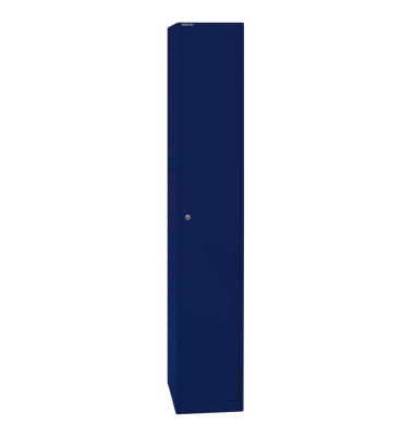 Spind, Metall, 1 Abteil mit 1 Fach, abschließbar, 30,5x180,2cm (BxH), blau