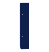 Spind, Metall, 1 Abteil mit 2 Fächern, abschließbar, 30,5x180,2cm (BxH), blau