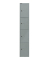 Schließfachschrank, Metall, 1 Abteil mit 4 Fächern, abschließbar, 30,5x180,2cm (BxH), silber