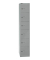 Schließfachschrank, Metall, 1 Abteil mit 6 Fächern, abschließbar, 30,5x180,2cm (BxH), silber