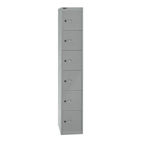 5020073720464 - Schließfachschrank Metall 1 Abteil mit 6 Fächern abschließbar 305x1802cm (BxH) silber 5020073720464 Bisley