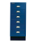 Schubladenschrank MultiDrawer™ 29er Serie L296S839, Stahl, 6 Schubladen (Vollauszug), A4, 27,8 x 67 x 38 cm, mit Sockel, blau