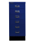 Schubladenschrank MultiDrawer™ 29er Serie L296S839, Stahl, 6 Schubladen (Vollauszug), A4, 27,8 x 67 x 38 cm, mit Sockel, blau