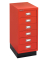 Schubladenschrank MultiDrawer™ 29er Serie L296S870, Stahl, 6 Schubladen (Vollauszug), A4, 27,9 x 67 x 38 cm, mit Sockel, rot