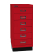 Schubladenschrank MultiDrawer™ 29er Serie L296S870, Stahl, 6 Schubladen (Vollauszug), A4, 27,9 x 67 x 38 cm, mit Sockel, rot