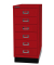 Schubladenschrank MultiDrawer™ 29er Serie L296S870, Stahl, 6 Schubladen (Vollauszug), A4, 27,9 x 67 x 38 cm, mit Sockel, rot