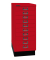 Schubladenschrank MultiDrawer™ 29er Serie L2910S870, Stahl, 10 Schubladen (Vollauszug), A4, 27,9 x 67 x 38 cm, mit Sockel, rot