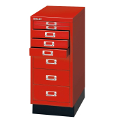 Schubladenschrank MultiDrawer™ 29er Serie L298S870, Stahl, 8 Schubladen (Vollauszug), A4, 27,9 x 67 x 38 cm, mit Sockel, rot