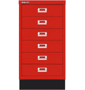 Schubladenschrank MultiDrawer™ 29er Serie L29A36S870, Stahl, 6 Schubladen (Vollauszug), A3, 34,9 x 67 x 43,2 cm, mit Sockel, r