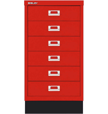 Schubladenschrank MultiDrawer™ 29er Serie L29A36S870, Stahl, 6 Schubladen (Vollauszug), A3, 34,9 x 67 x 43,2 cm, mit Sockel, r