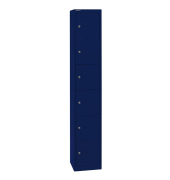 Schließfachschrank, Metall, 1 Abteil mit 6 Fächern, abschließbar, 30,5x180,2cm (BxH), blau