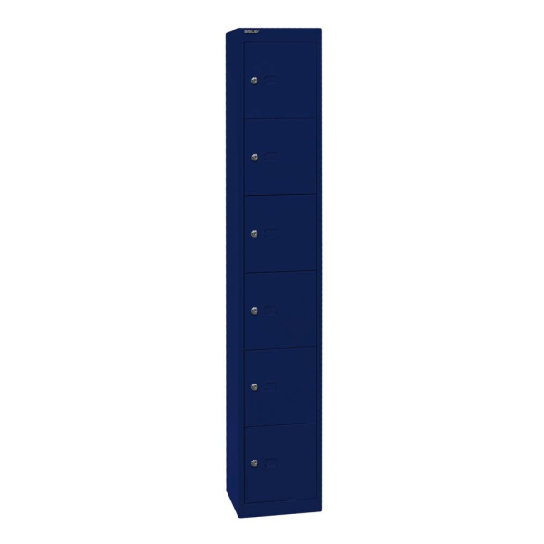 5020073762846 - Schließfachschrank Metall 1 Abteil mit 6 Fächern abschließbar 305x1802cm (BxH) blau 5020073762846 Bisley