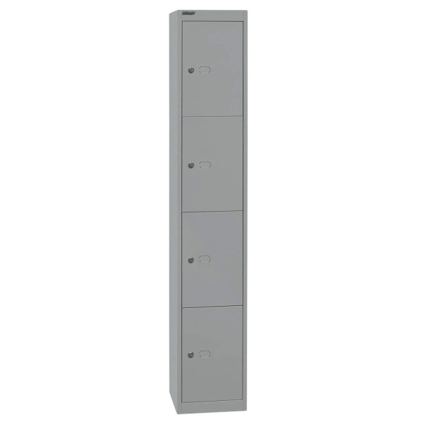 5020073747904 - Schließfachschrank Metall 1 Abteil mit 4 Fächern abschließbar 305x1802cm (BxH) silber 5020073747904 Bisley
