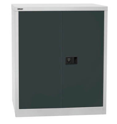 Aktenschrank Universal E402A01525, Stahl abschließbar, 2 OH, 91,4 x 100 x 40 cm, anthrazit/lichtgrau