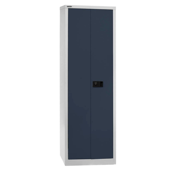 Bisley Aktenschrank Universal E782A04B6525, Stahl abschließbar, 5 OH, 60 x 195 x 40 cm, anthrazitgrau/lichtgrau 5020073748666 Bisley