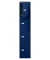 Schließfachschrank, Metall, 1 Abteil mit 4 Fächern, abschließbar, 30,5x180,2cm (BxH), blau