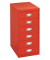 Schubladenschrank MultiDrawer™ 29er Serie L296670, Stahl, 6 Schubladen (Vollauszug), A4, 27,8 x 59 x 38 cm, rot