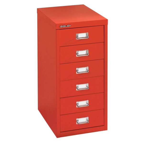 5020073753653 - Schubladenschrank MultiDrawer? 29er Serie L296670 Stahl 6 Schubladen (Vollauszug) A4 278 x 59 x 38 cm rot 5020073753653 Bi